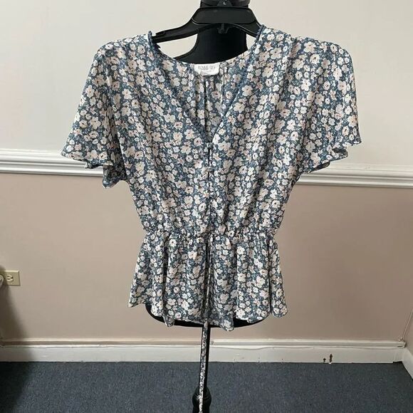 Sienna Sky Tops - Sienna Sky Wrap Floral Blouse